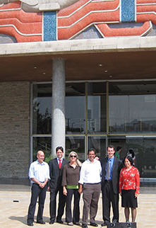 Professor Comer and colleagues at Monterrey Tec